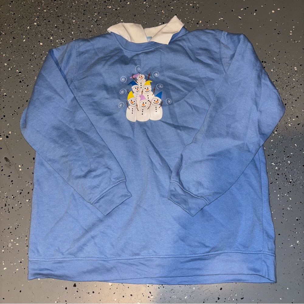 Comfort Corner Blue Snowman Sweatshirt